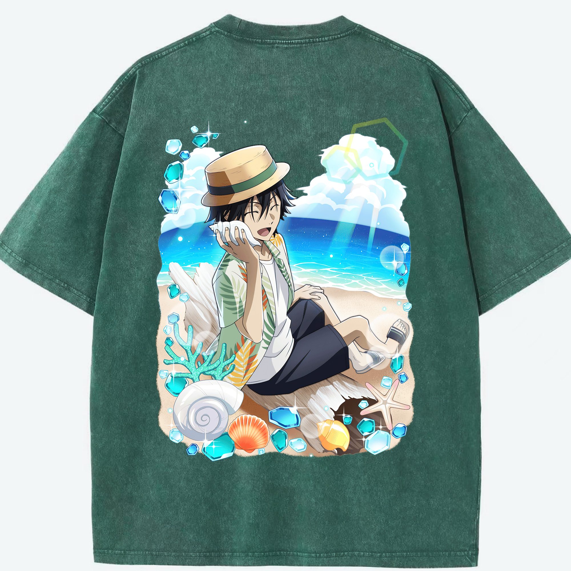 （画像用） 文豪ストレイドッグス Bungo Stray Dogs 綿100% ヴィンテージ風 半袖Tシャツ（背面プリント）